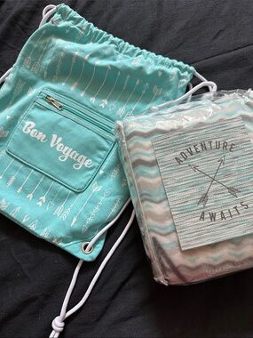 Aqua Drawstring Backpack - Kids Accessories Bag